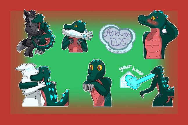 Axi Commissioned Stickers Axi Commissioned Stickers